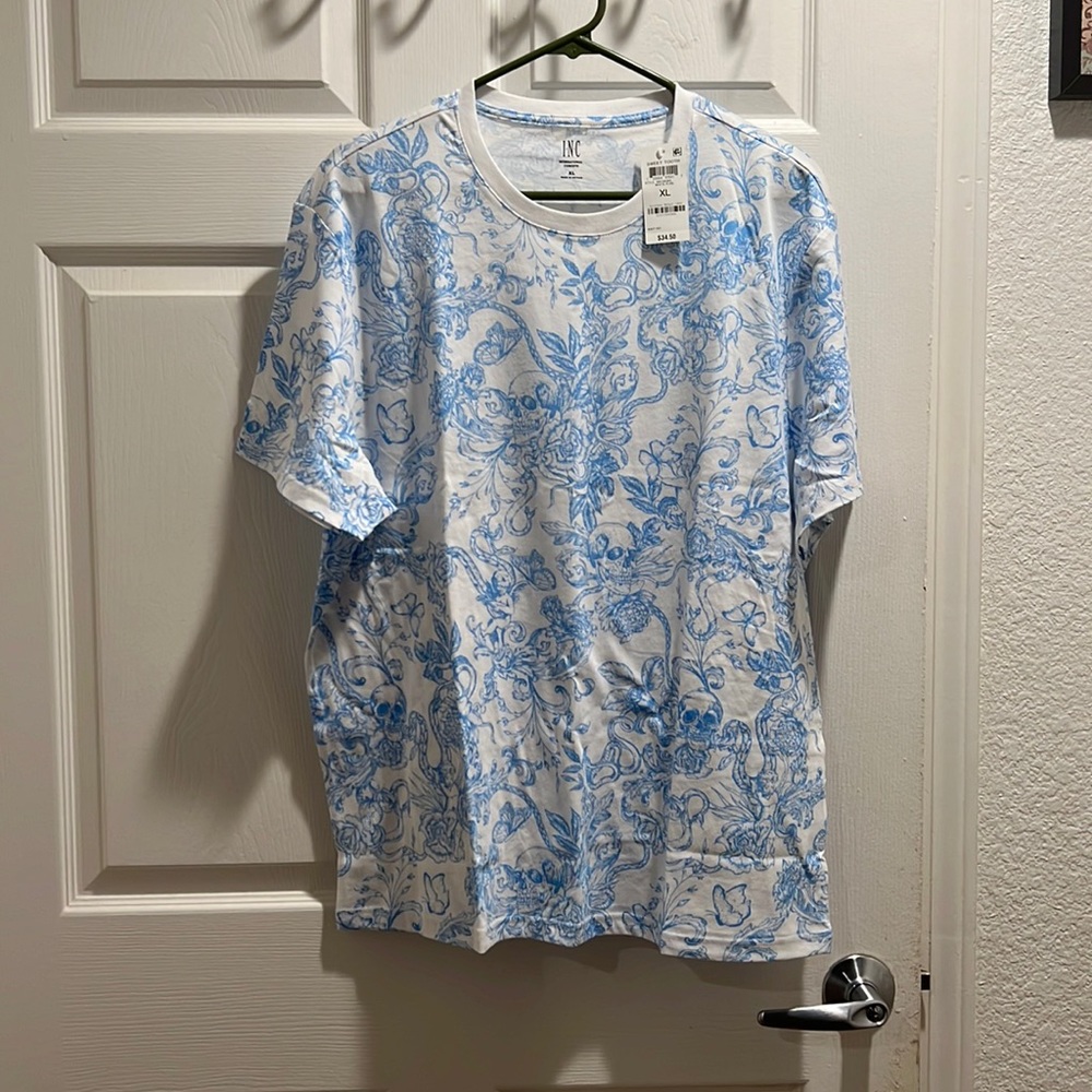 NEW INC international concepts TEE MENS SHORT SLEEVES SKULL PRINT SZ XL youths